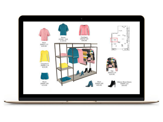 Visual Merchandising Software from LooKDepot - Mocked up on a computer to show process