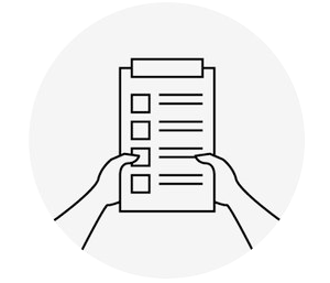 Graphic of clipboard to represent buying within retail teams and management