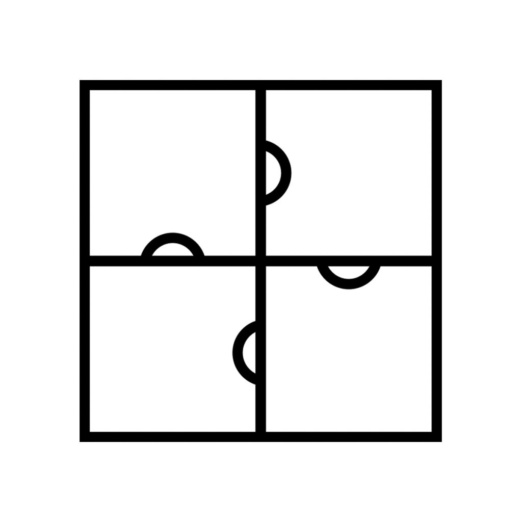 Pro Studio Workflow graohic which looks like a puzzel for LookDepot Consultancy services